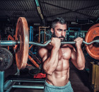 bodybuilder in training room