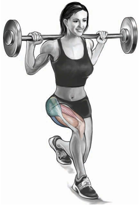 barbell lunge
